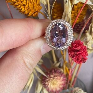 AAA Rose De France Amethyst Ring